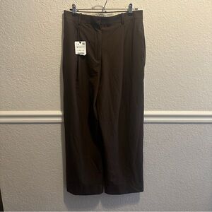 Zara Brown Wide-Leg Pants